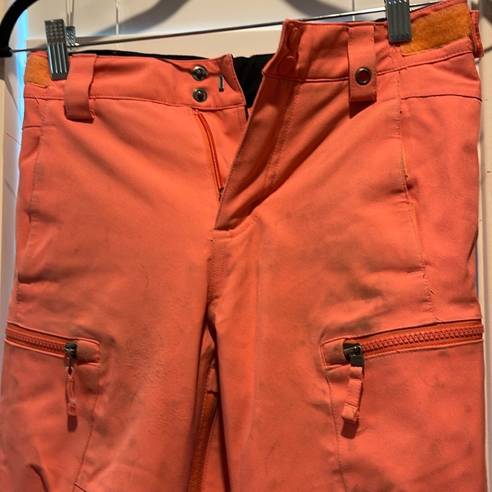 Burtons kids snow pants, salmon pink